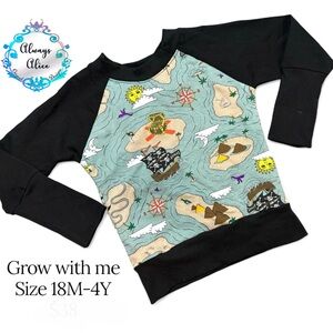 Black and Multicolor Kids Shirt